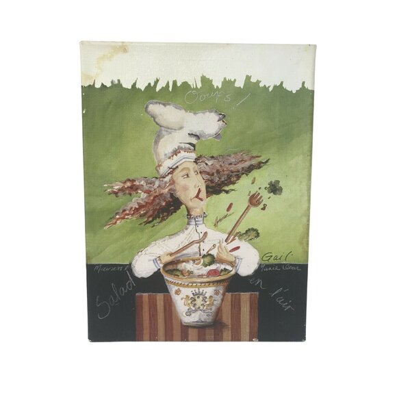 Fun Kitchen Art -Chef Pictures Blonde, Big Haired Female Chef  - Bold & Fun - Picture 4 of 9